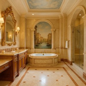 Luxury hotel bathroom