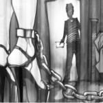 Shackled woman